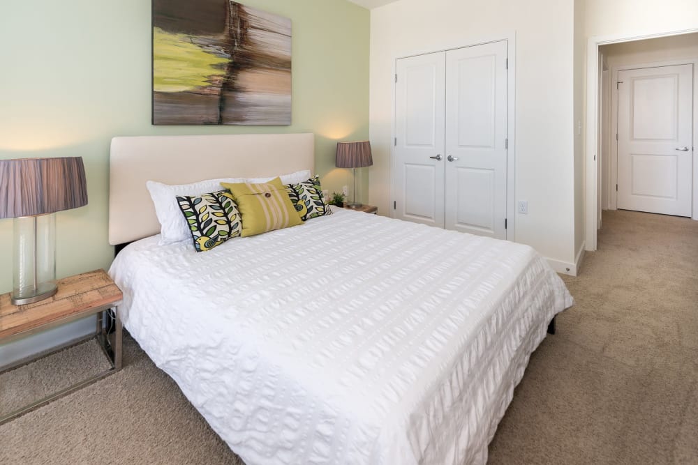 Spacious master bedroom at Indigo 19 in Virginia Beach, Virginia