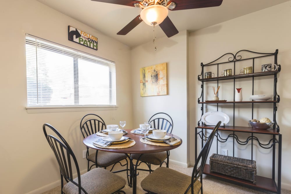 Dining area at Hickory Woods Apartments in Roanoke, Virginia