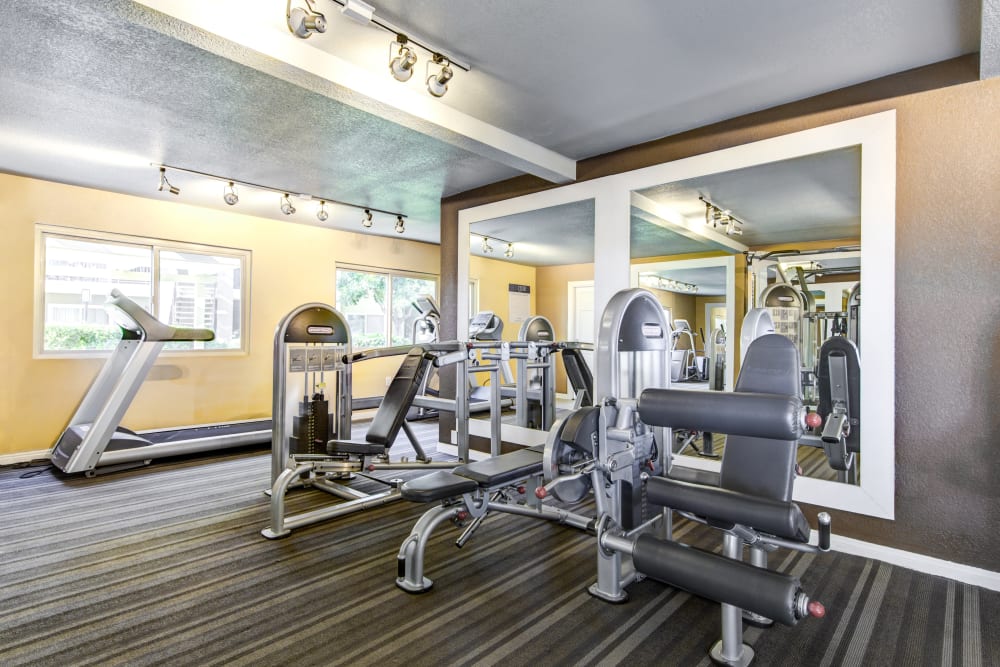 Well-equipped onsite fitness center at Sofi Poway in Poway, California