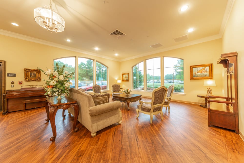 A community area at Cedar Crest Memory Care in Lafayette, Louisiana