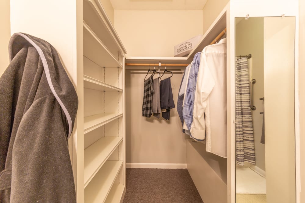Closet at Rosewood Assisted Living in Lafayette, Louisiana