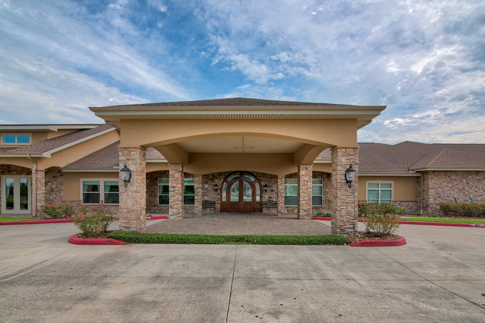 The driveway up to Pelican Bay in Beaumont, Texas