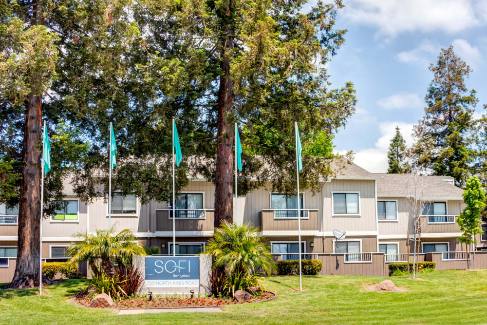 Our monument sign welcoming residents home to Sofi Berryessa in San Jose, California