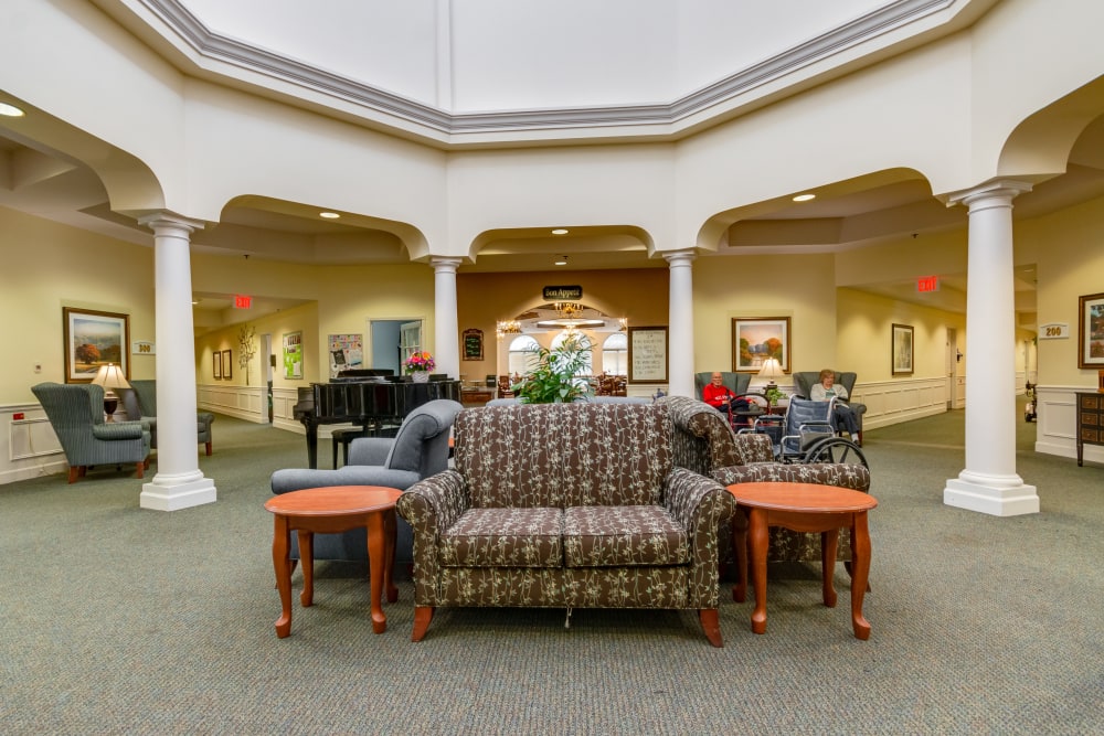 Main foyer seating at Eastlake Terrace in Elkhart, Indiana