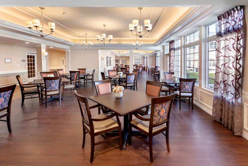Dining hall at Brooklyn Pointe in Brooklyn, Ohio