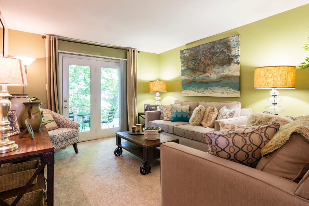 French doors at Harbor Village Apartments in Richmond, Virginia