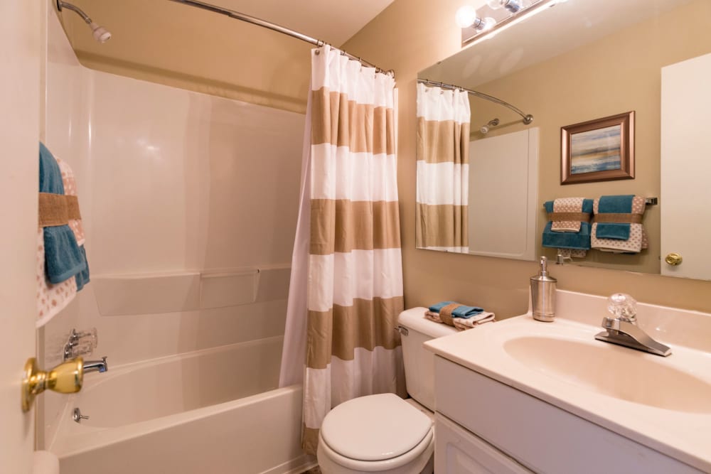 Bathroom at Harbor Village Apartments in Richmond, Virginia