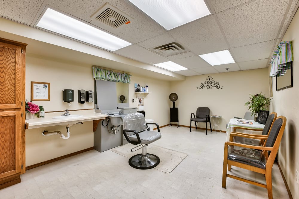 A hair salon at Birch Creek in De Pere, Wisconsin