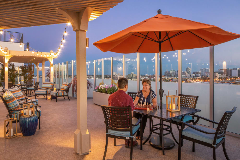 Terrace on top of Regency Palms Long Beach in Long Beach, California