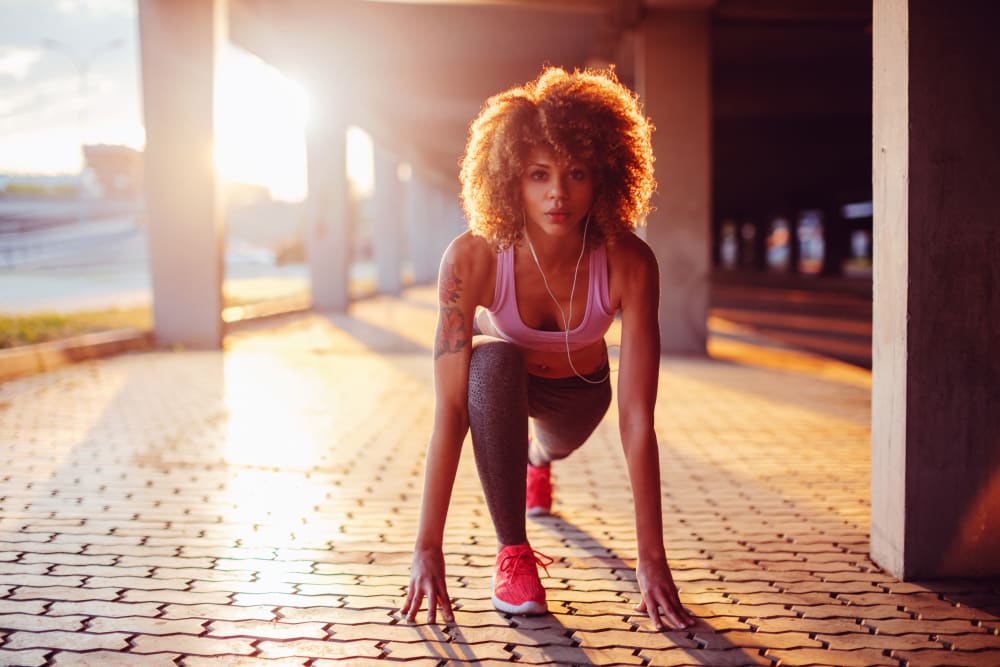 Resident doing a workout near Griffin Weston in Cary, North Carolina