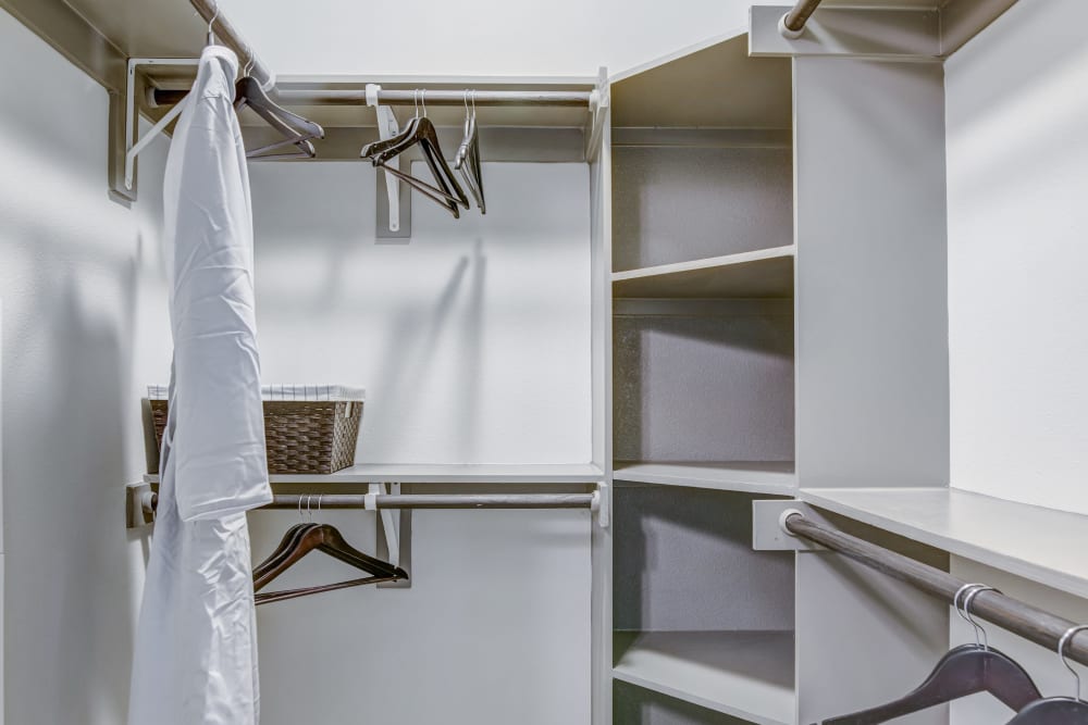 Spacious walk-in closets at The Abbey at Northpoint in Spring, Texas
