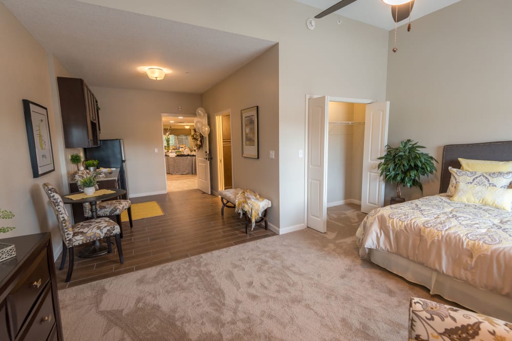 Spacious floor plans with large closets at Inspired Living Sugar Land in Sugar Land, Texas. 