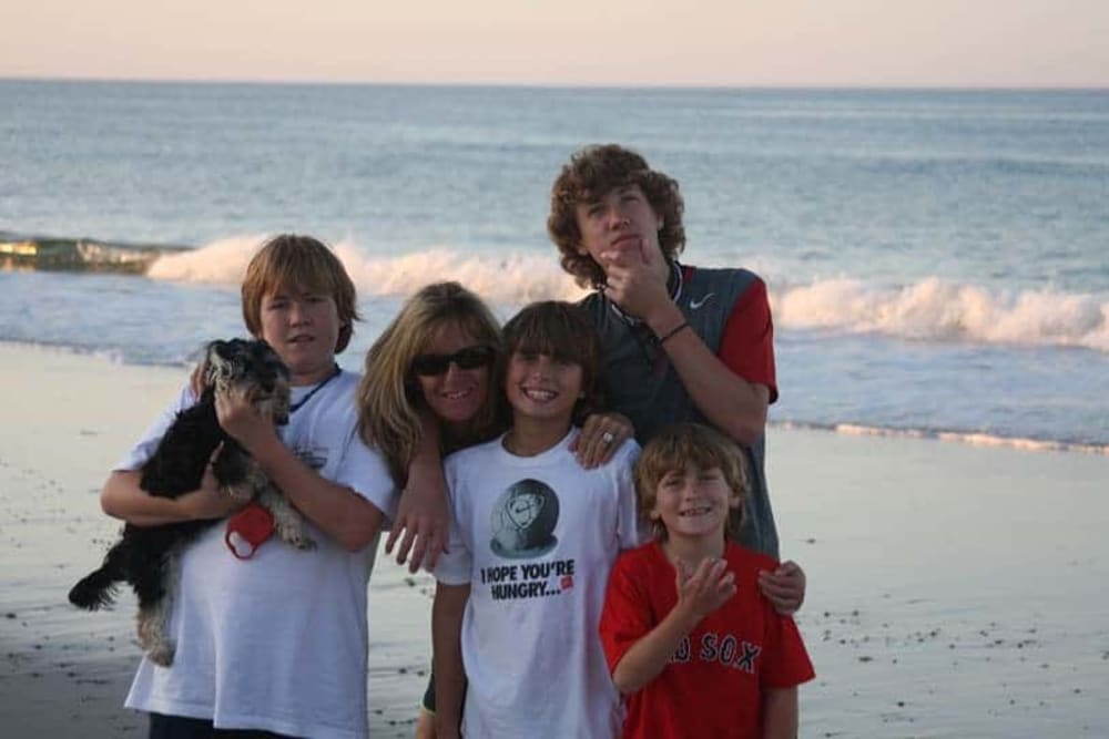 Steve's family on a beach near Inspired Living. 