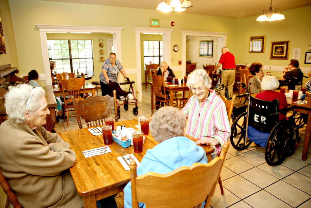 Residents enjoying a meal at Providence Assisted Living in Grenada, Mississippi. 