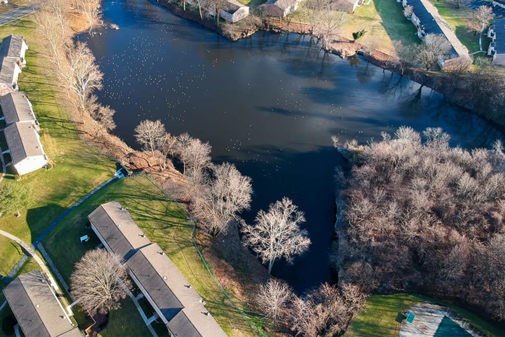 Aerial views at Sherry Lake Apartment Homes in Conshohocken, Pennsylvania