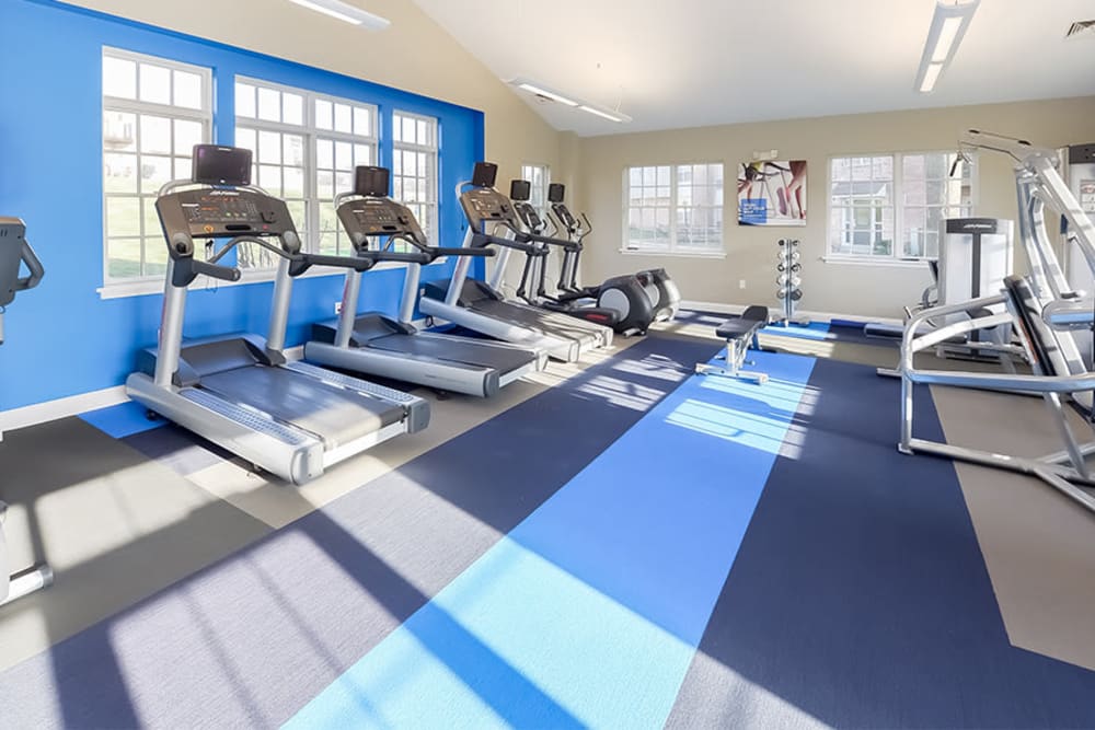 Fully-equipped fitness center at Sherry Lake Apartment Homes in Conshohocken, Pennsylvania
