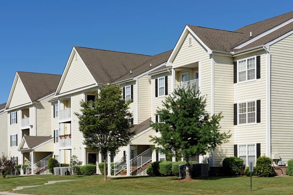 Exterior of apartments at Cannon Mills in Dover, Delaware