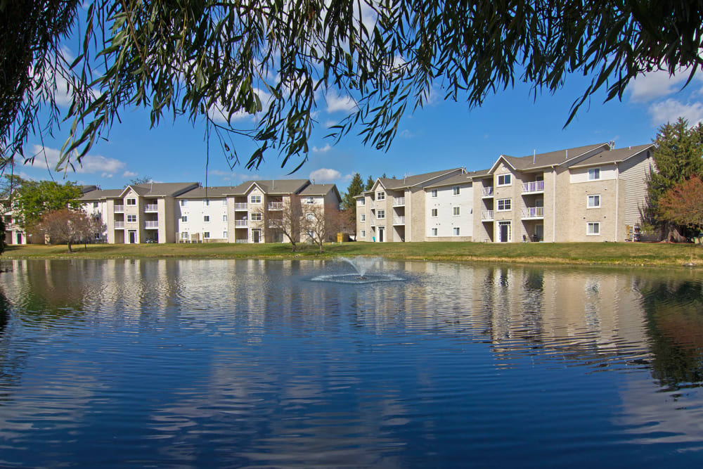 Beautiful exterior at The Lakes at 8201 in Merrillville, Indiana