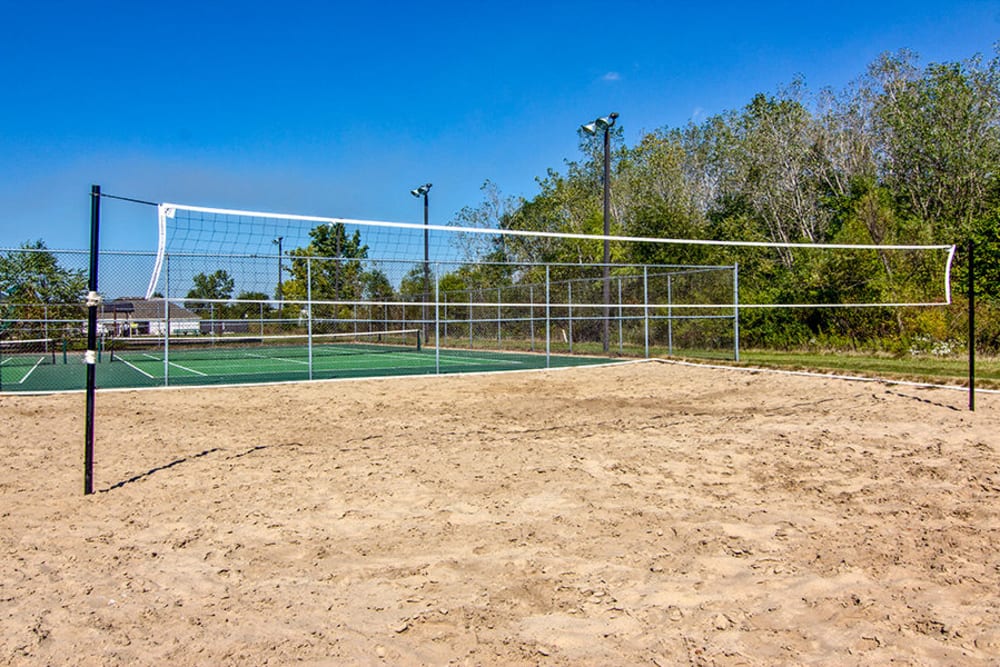 Beach volleyball court at The Lakes at 8201 in Merrillville, Indiana