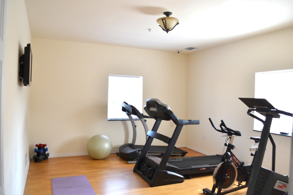 Fitness center for residents at Bunt Commons II in Copiague, New York