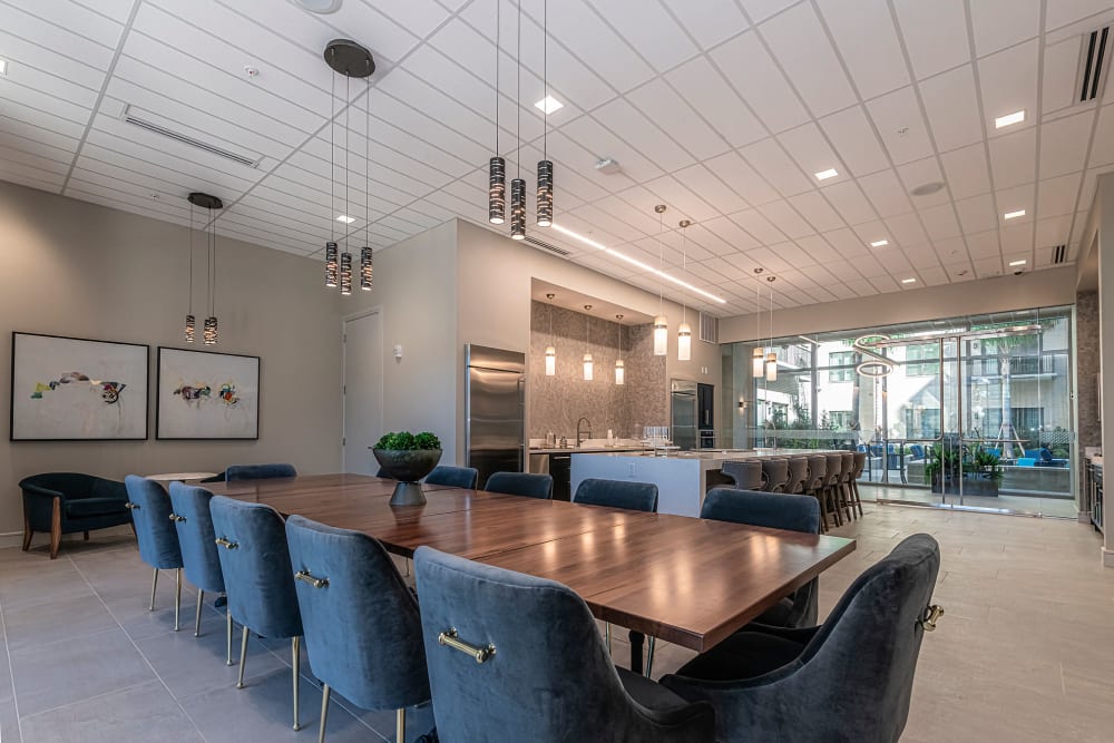 Meeting space with modern amenities at Canal1535 in New Orleans, Louisiana.