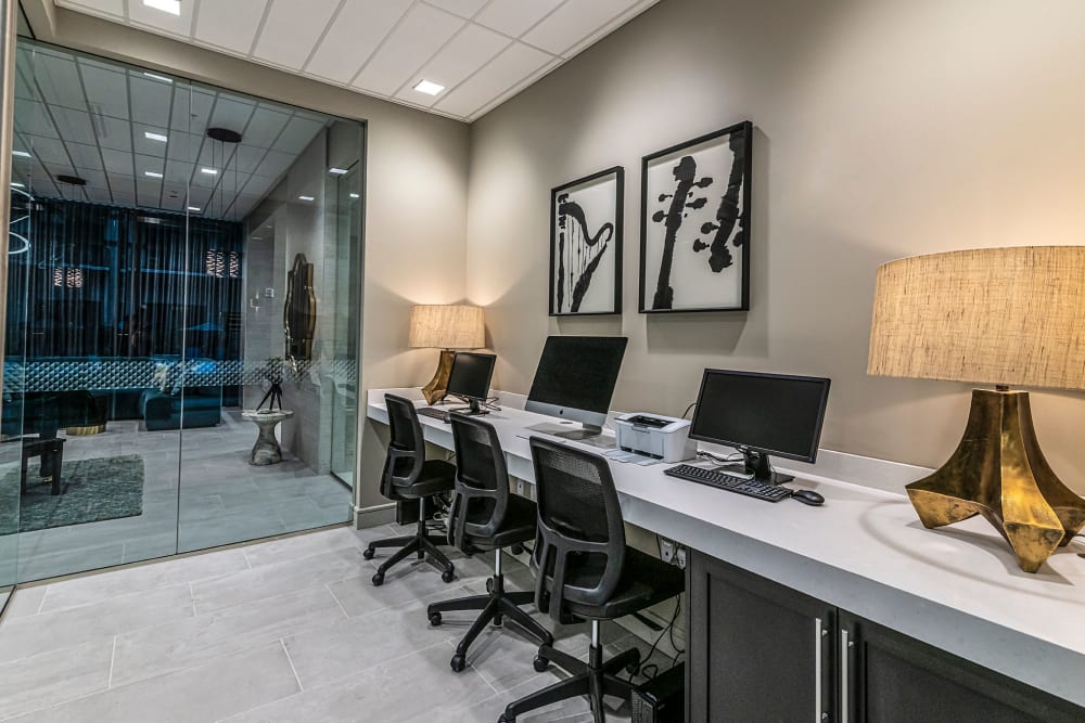 Business center at Canal1535 in New Orleans, Louisiana.