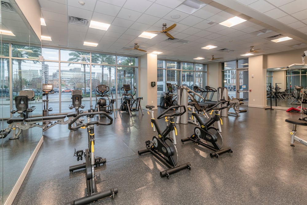 Fitness center at Canal1535 in New Orleans, Louisiana.