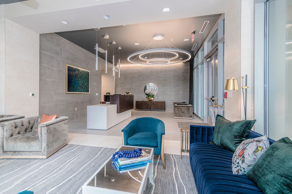 Spacious community clubhouse at Canal1535 in New Orleans, Louisiana.