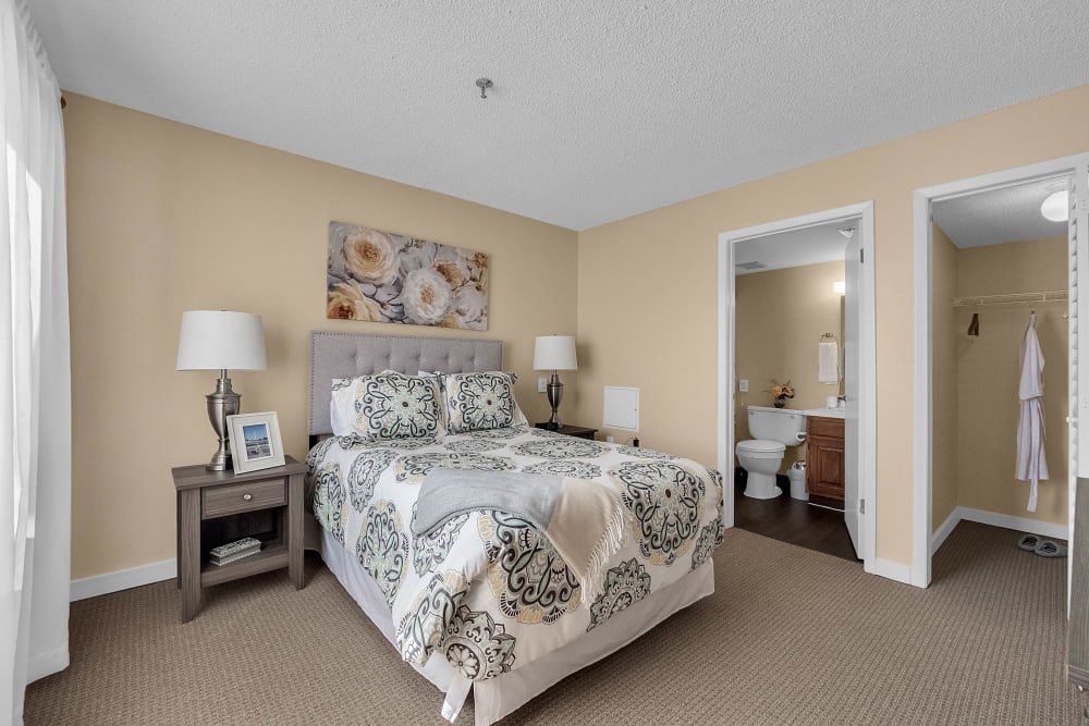 Model bedroom at Spring Haven in Winter Haven, Florida