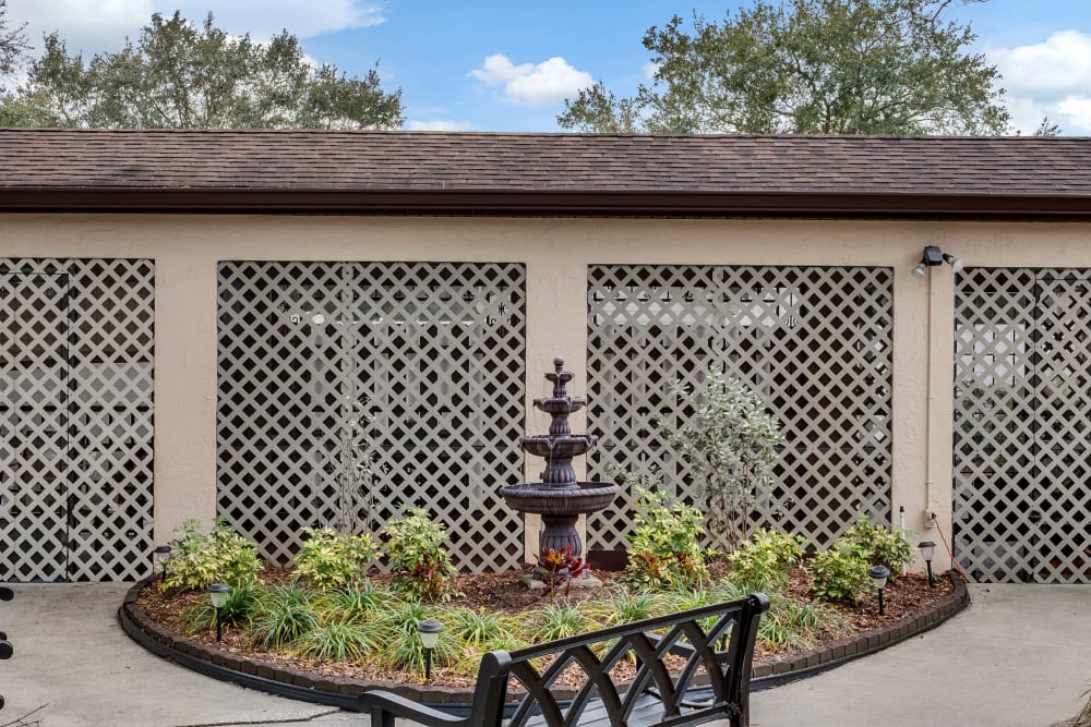 Spring Oaks Courtyard with water feature