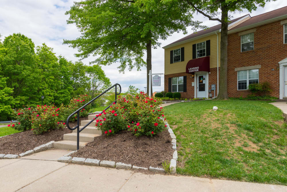 Exterior of the leasing office at The Springs in Parkville, Maryland