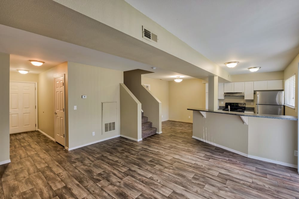 Living Room & Kitchen at Monterra Townhomes in Boise, Idaho