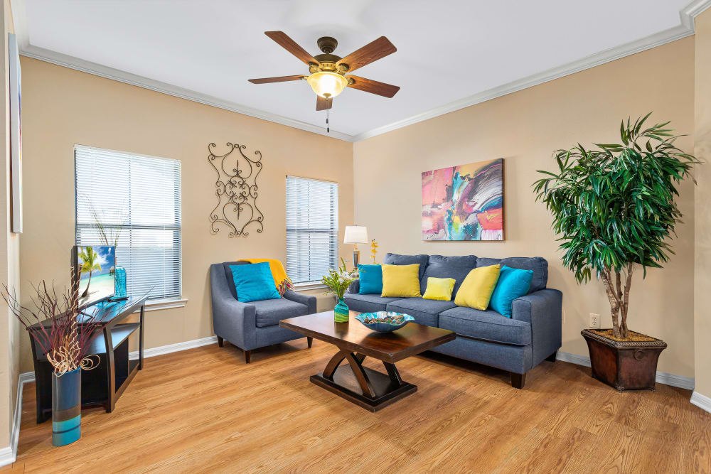 Living room with couch at Villas at Medical Center
