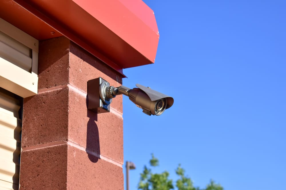 A video surveillance camera at STOR-N-LOCK Self Storage in Hurricane, Utah