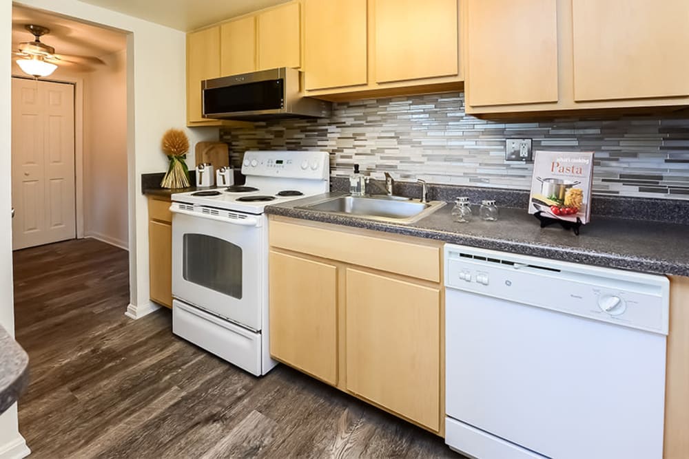 Kitchen at Waterview Apartments in West Chester, Pennsylvania
