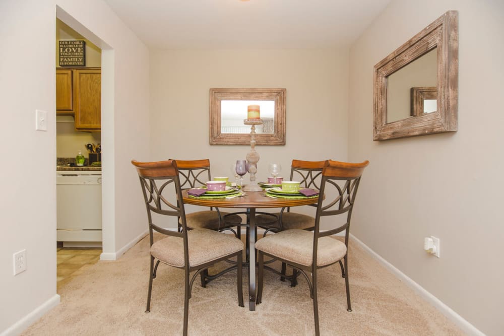 Dining room view at The Crest Apartments in Salem, Virginia