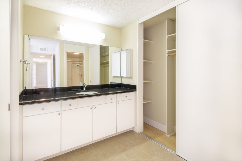 Bathroom at Skyline Terrace Apartments in Burlingame, California