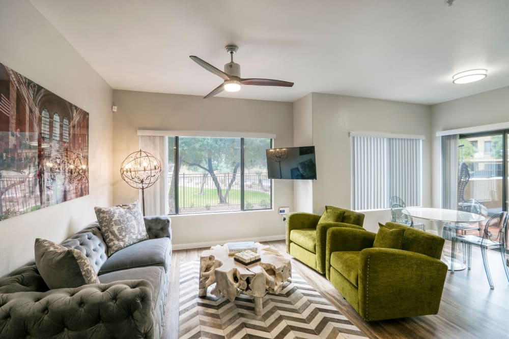 Living Room at Waterside at Ocotillo in Chandler, Arizona
