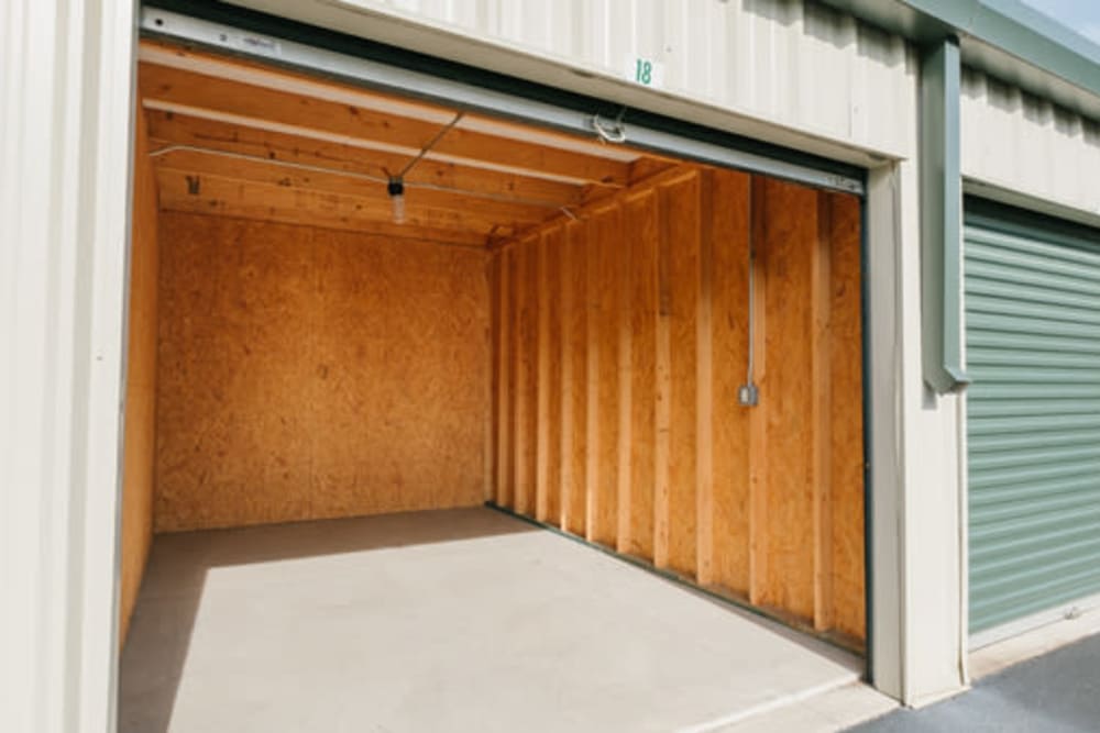 Roll-up doors on self storage units at StayLock Storage in Fort Wayne, Indiana