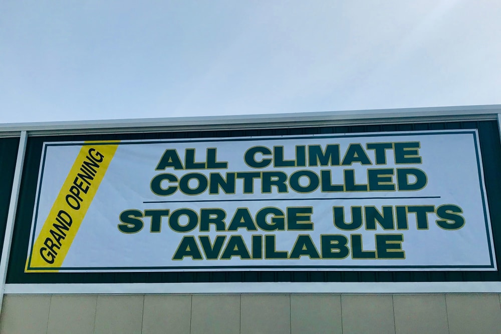 Outdoor sign at Global Self Storage in Millbrook, NY
