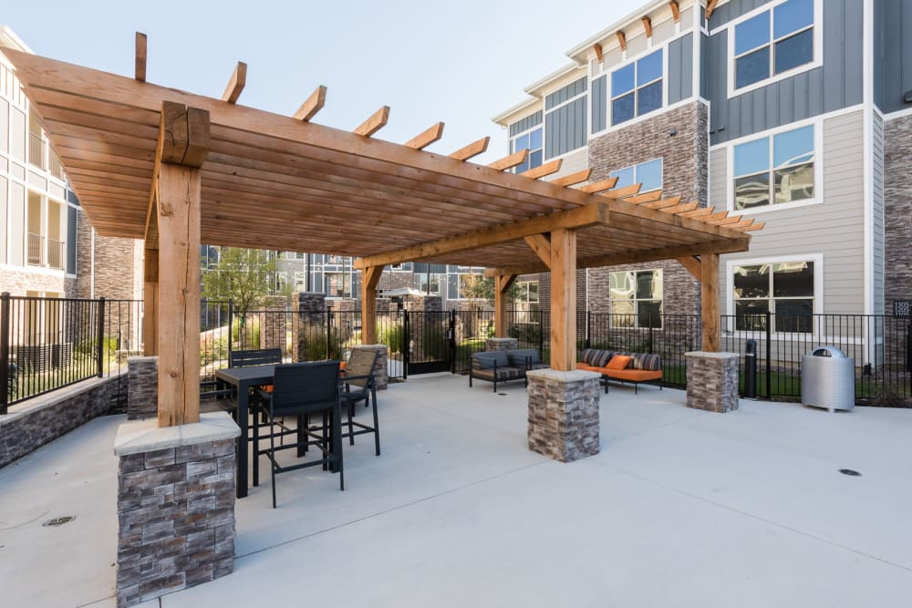 Outdoor grill area at Enclave at Westport in Roanoke, Texas