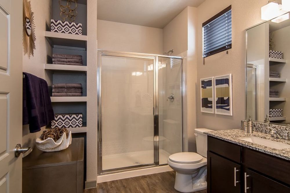 Master bathroom at Enclave at Westport in Roanoke, Texas