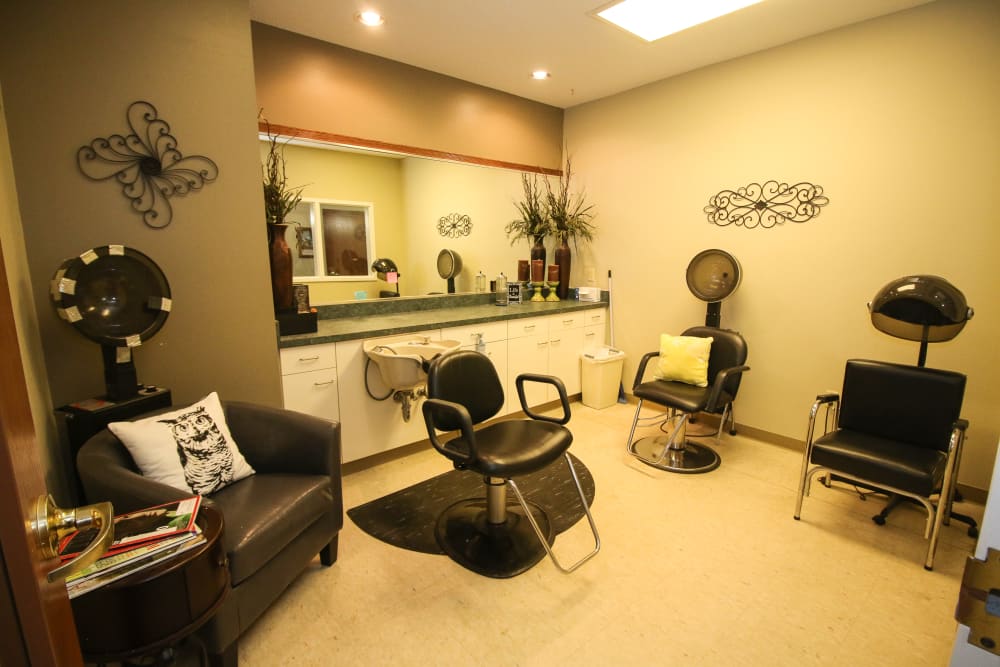 Resident styling salon at Liberty Court in Dixon, Illinois.