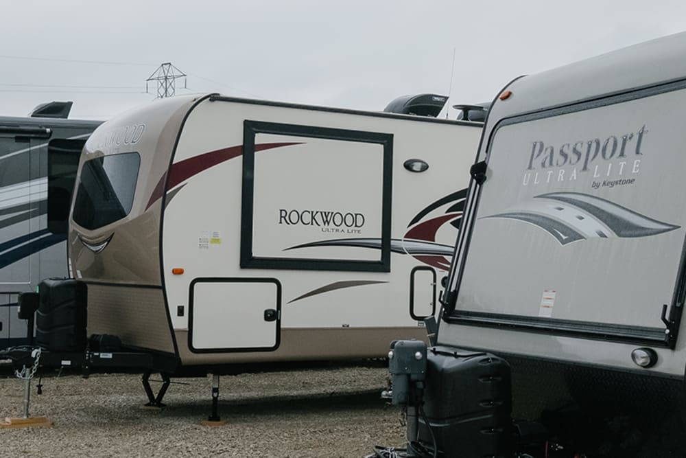 Outdoor RV storage at StayLock Storage in Muncie, Indiana