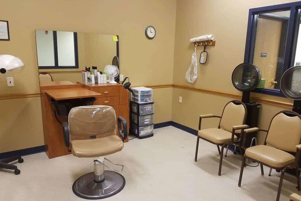Resident hair salon at Holstein Senior Living in Holstein, Iowa.