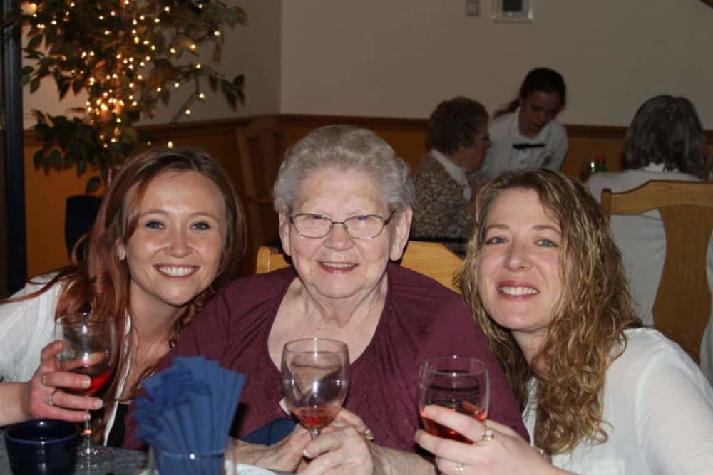 Residents eating a holiday meal at Holstein Senior Living in Holstein, Iowa.