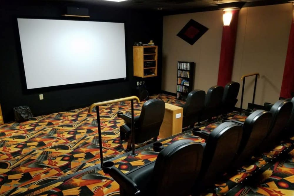 Movie theater room at Manning Senior Living in Manning, Iowa.