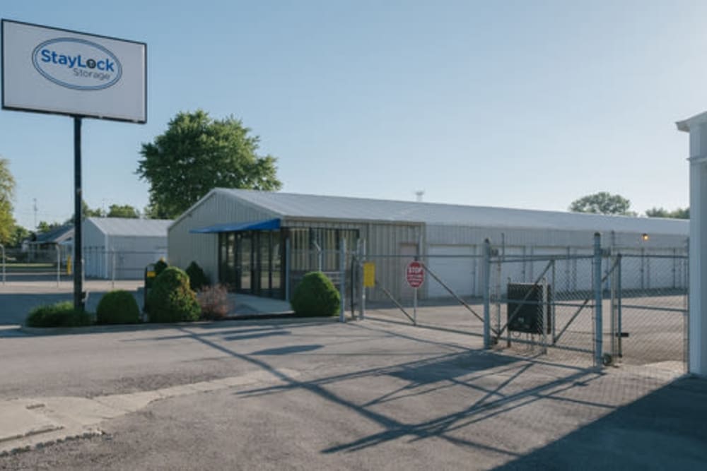 Gated entry to StayLock Storage in Frankfort, Indiana