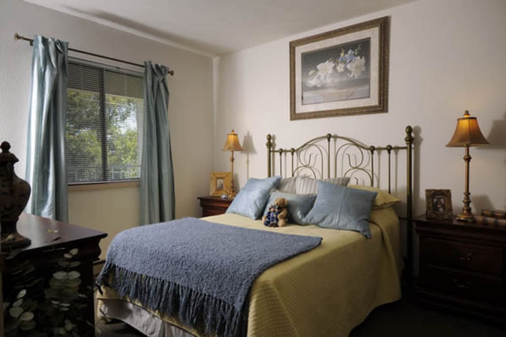 Spacious private resident bedroom at Willow Creek Senior Living in Elizabethtown, Kentucky.