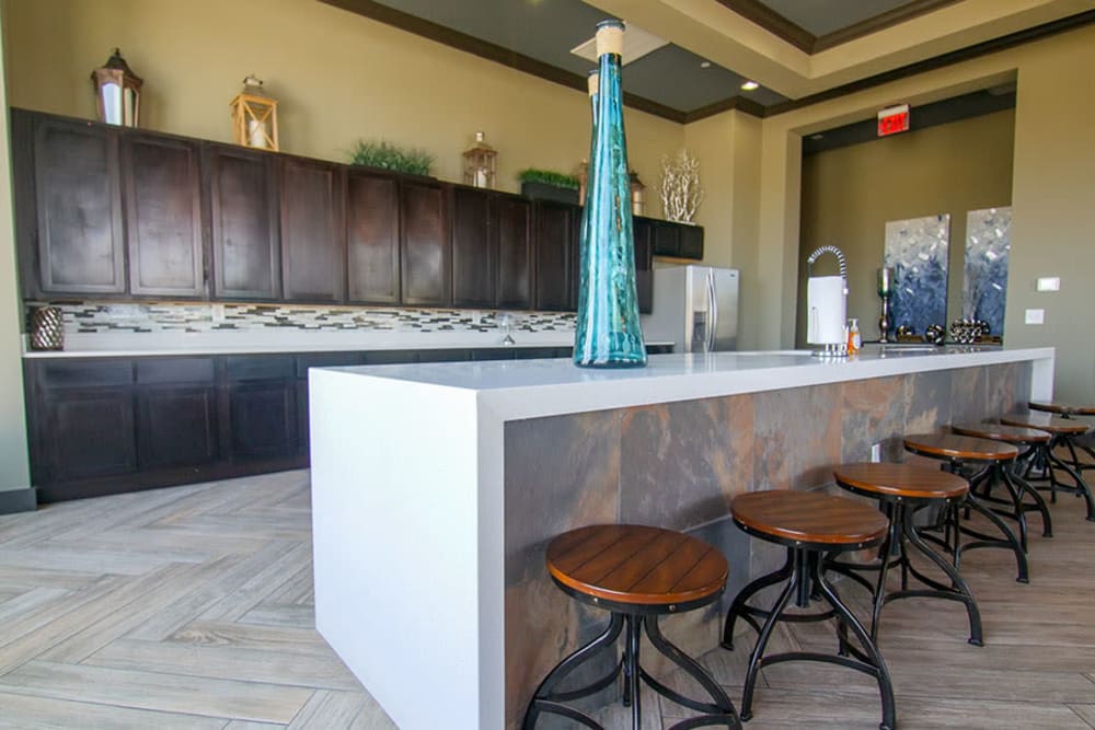 Demonstration kitchen in the clubhouse at Anatole on Briarwood in Midland, Texas